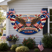 America 250th Anniversary Semicircle Flag, Patriotic USA Banner