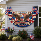 America 250th Anniversary Semicircle Flag, Patriotic USA Banner