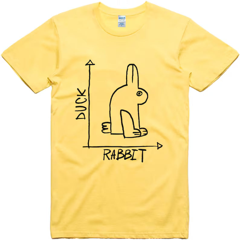 Funny Rabbit Duck Shirt, Novelty Graphic Cotton Tee
