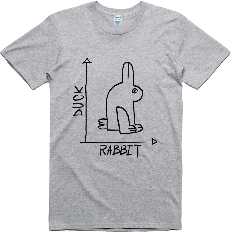 Funny Rabbit Duck Shirt, Novelty Graphic Cotton Tee