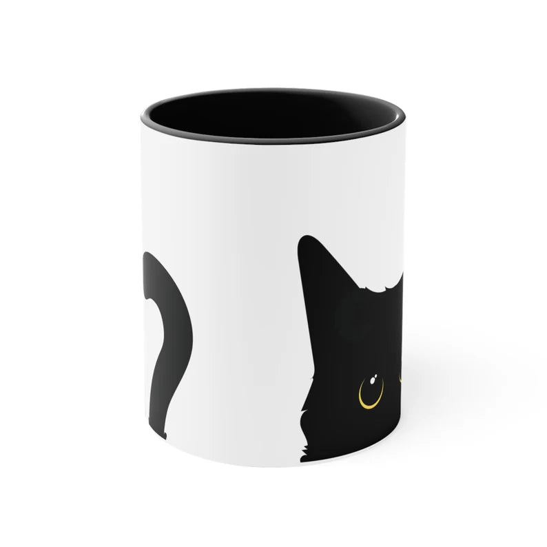 Black Cat Coffee Mug Cat Lover Gift