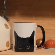 Black Cat Coffee Mug Cat Lover Gift