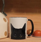 Black Cat Coffee Mug Cat Lover Gift