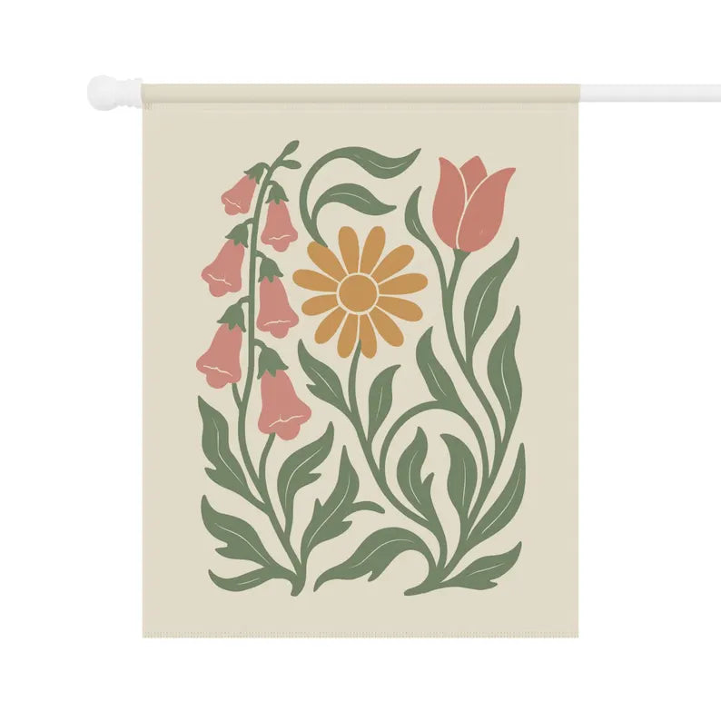 Floral Protest Garden Flag
