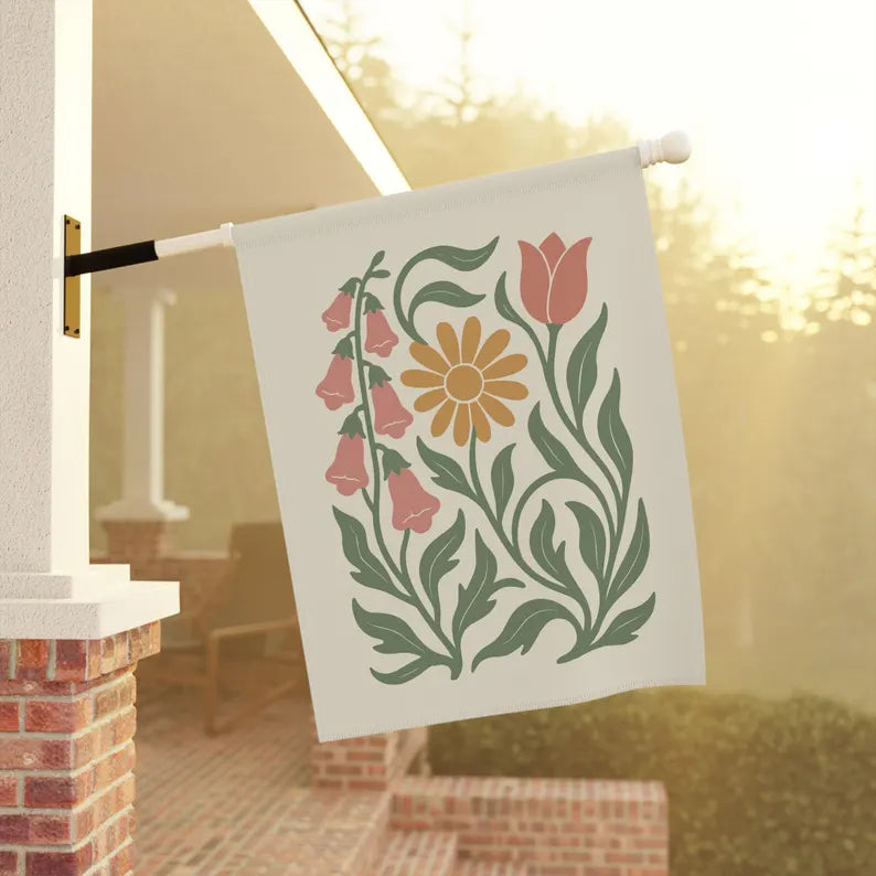 Floral Protest Garden Flag