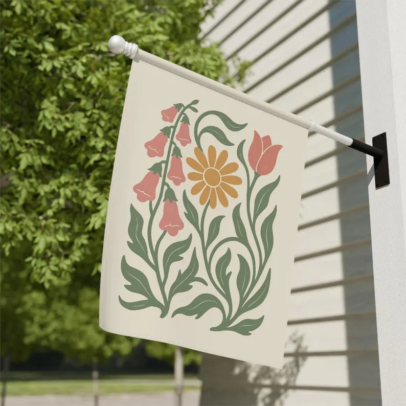 Floral Protest Garden Flag
