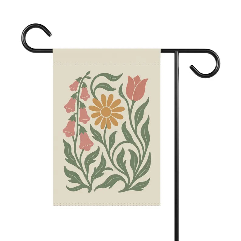 Floral Protest Garden Flag