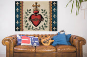 Sacred Heart House Flag Catholic Faith Decor