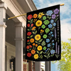 Floral Pride Rainbow Garden Flag