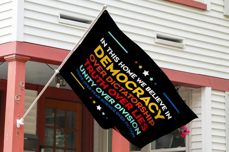 Democracy Over Dictatorship Flag