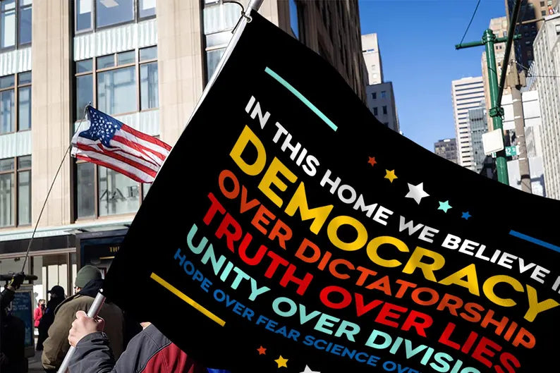 Democracy Over Dictatorship Flag