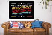 Democracy Over Dictatorship Flag