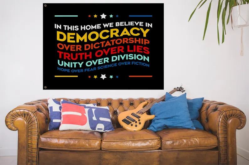 Democracy Over Dictatorship Flag