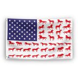 Horse Stripe American Flag