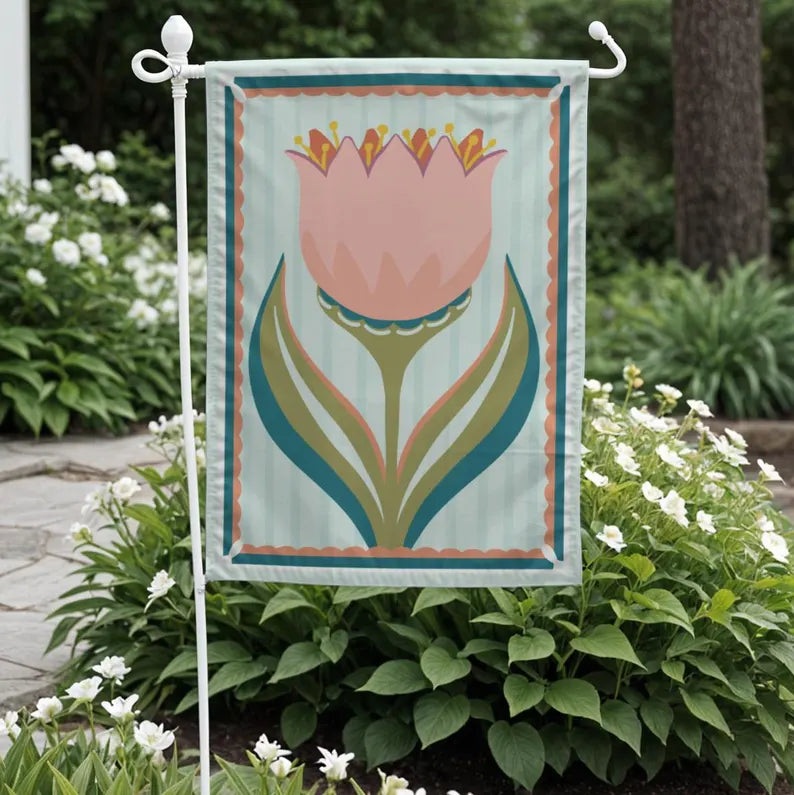 Modern Tulip Scandinavian Garden Flag