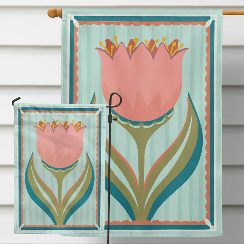 Modern Tulip Scandinavian Garden Flag