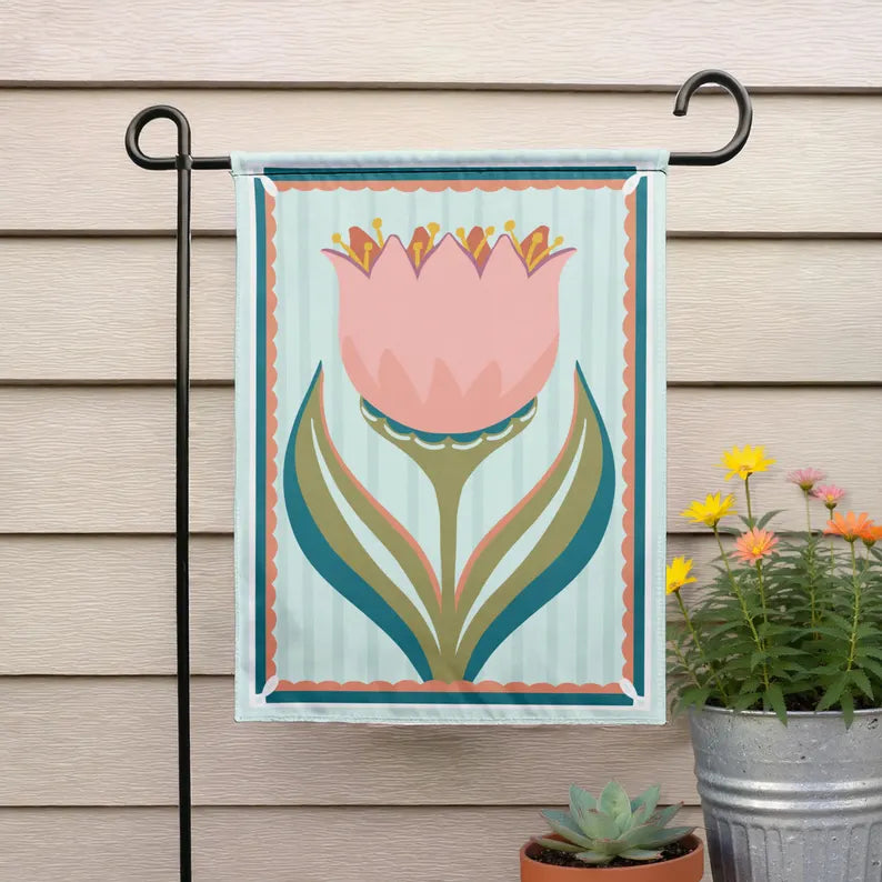 Modern Tulip Scandinavian Garden Flag