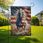 Patriotic Horse USA 250 Garden Flag