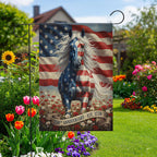 Patriotic Horse USA 250 Garden Flag
