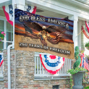 God Bless America Flag, Patriotic Garden Banner Decor