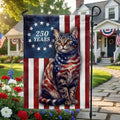 Patriotic USA 250th Cat Garden Flag
