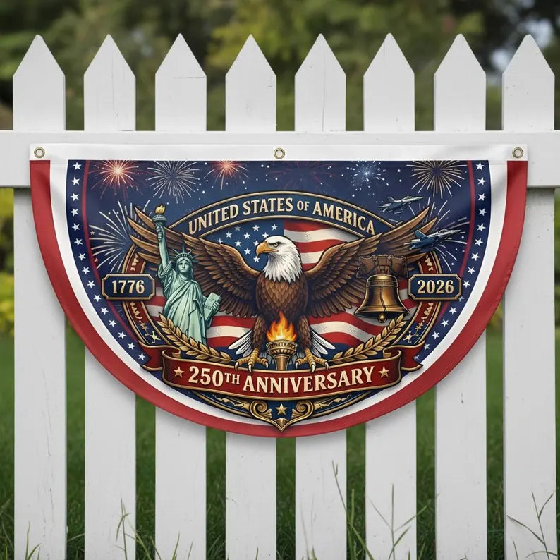 America 250 Eagle Fan Flag