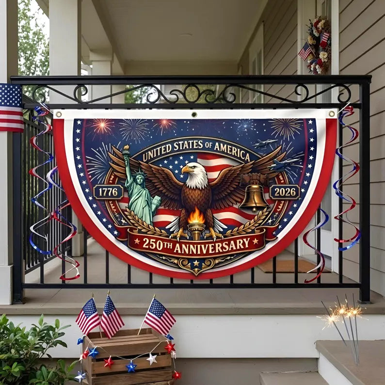America 250 Eagle Fan Flag
