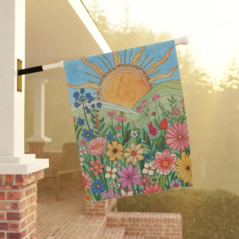 Sunrise Wildflower & Spring Summer Garden Flag