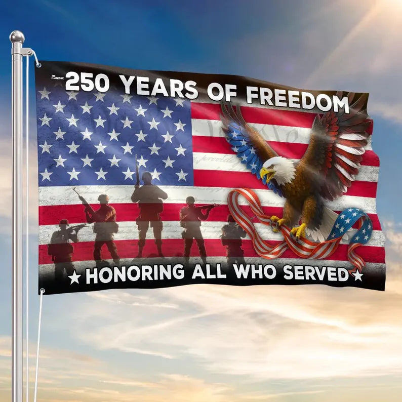 Classic American History USA 250 Anniversary Flag