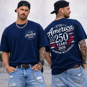 America 250 Years Patriotic Flag Shirt, 1776-2026 USA Anniversary Tee