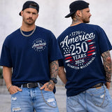 America 250 Years Patriotic Flag Shirt, 1776-2026 USA Anniversary Tee