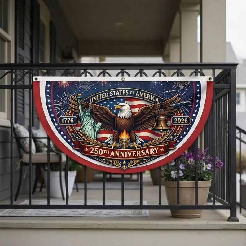America 250 Eagle Fan Flag