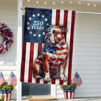 Betsy Ross Flag Bulldog Garden Flag