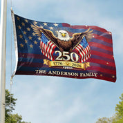Custom USA 250 Flag, Personalized Patriotic 1776-2026 Banner