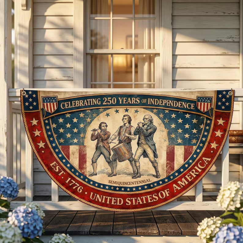 Vintage USA 250th Bunting Flag
