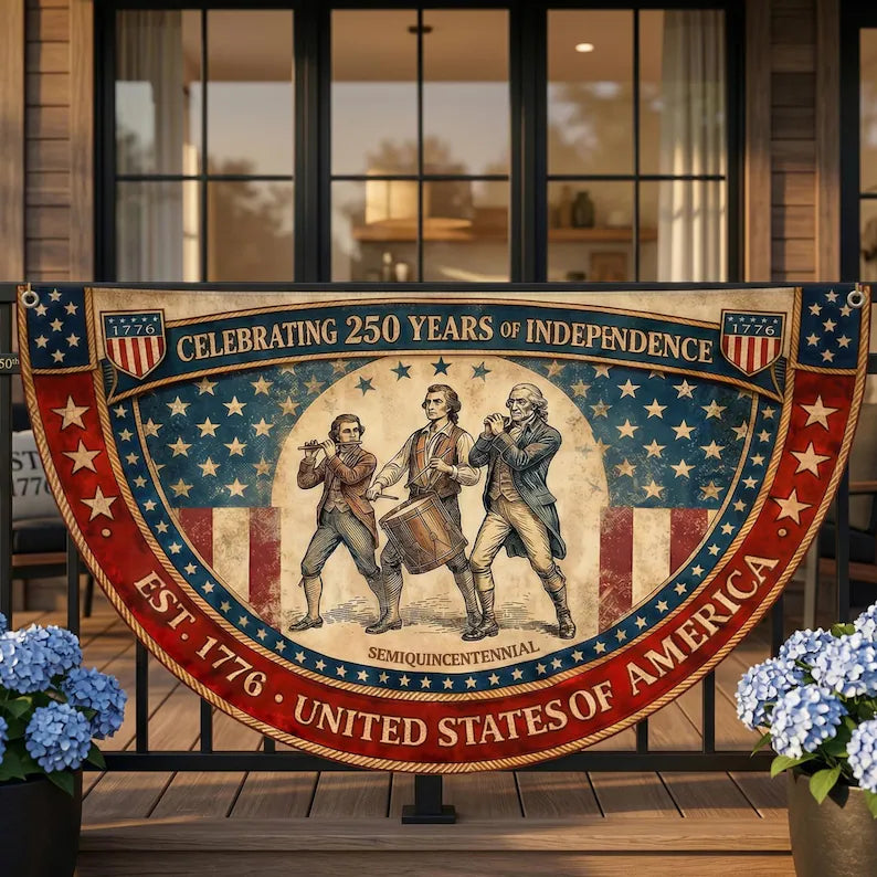 Vintage USA 250th Bunting Flag