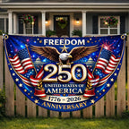 America 250th Eagle Fence Flag