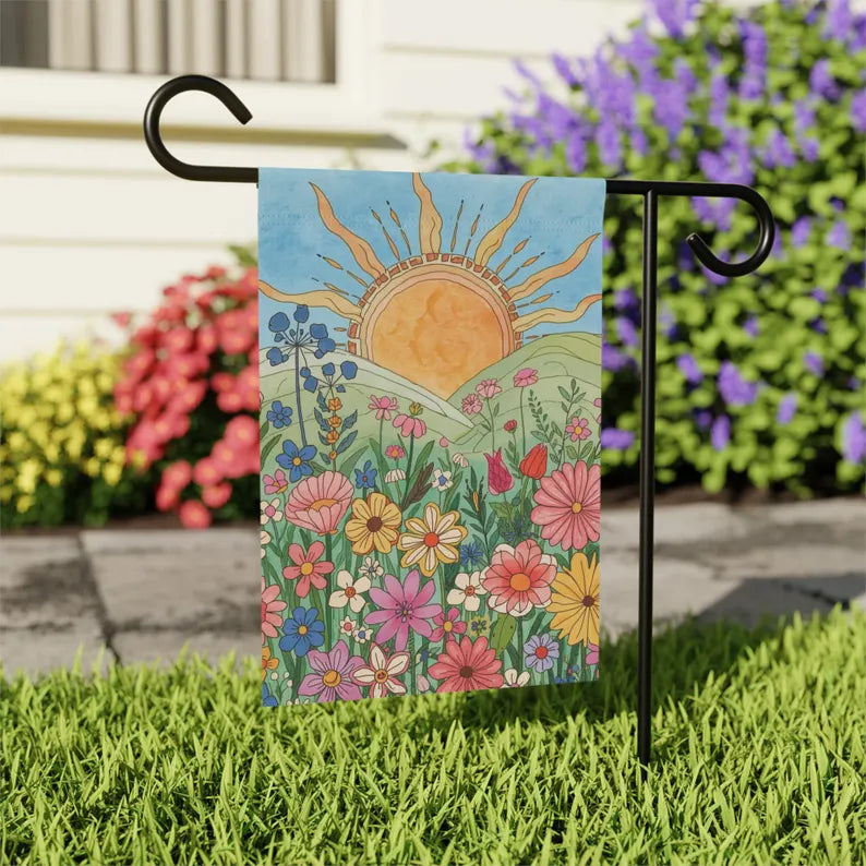 Sunrise Wildflower & Spring Summer Garden Flag
