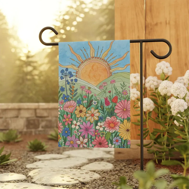 Sunrise Wildflower & Spring Summer Garden Flag