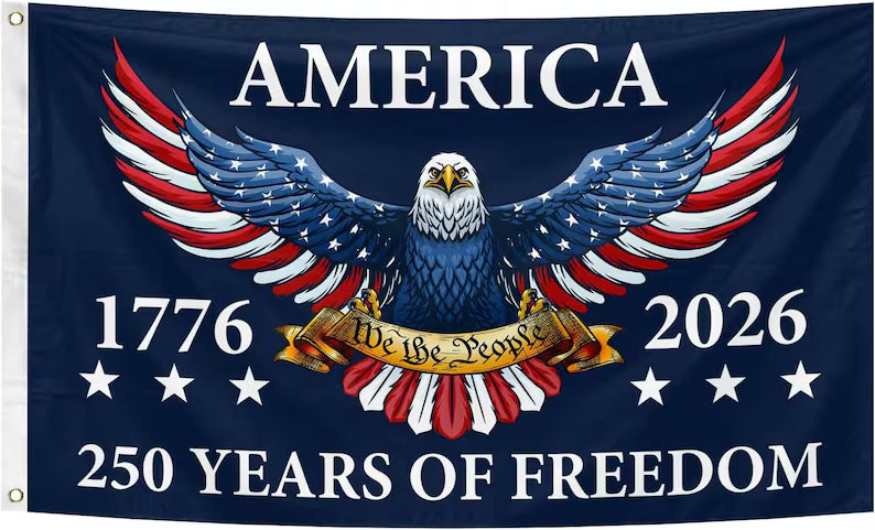 USA 250th Birthday Flag