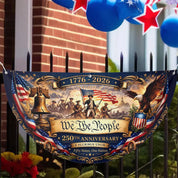 USA 250th Anniversary Fan Flag, We The People Patriotic Banner