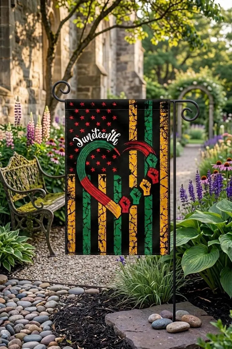 Juneteenth Garden Black Pride Flag