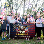 Custom USA 250 Flag, Personalized Patriotic 1776-2026 Banner
