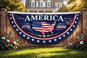 USA 250th Birthday Bunting Flag