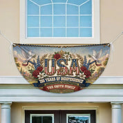Personalized USA 250th Flag, Custom Patriotic Yard Banner