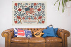 Boho Floral American Flag Decor