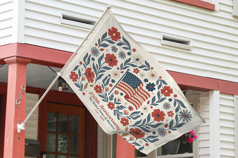 Boho Floral American Flag Decor