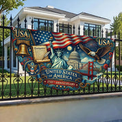 250th Anniversary Fan Flag, Patriotic Christian USA Banner