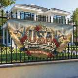 Personalized USA 250th Flag, Custom Patriotic Yard Banner