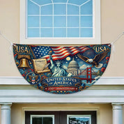 250th Anniversary Fan Flag, Patriotic Christian USA Banner